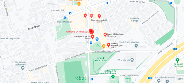 ubicació farmacia la mallola esplugues de llobregat